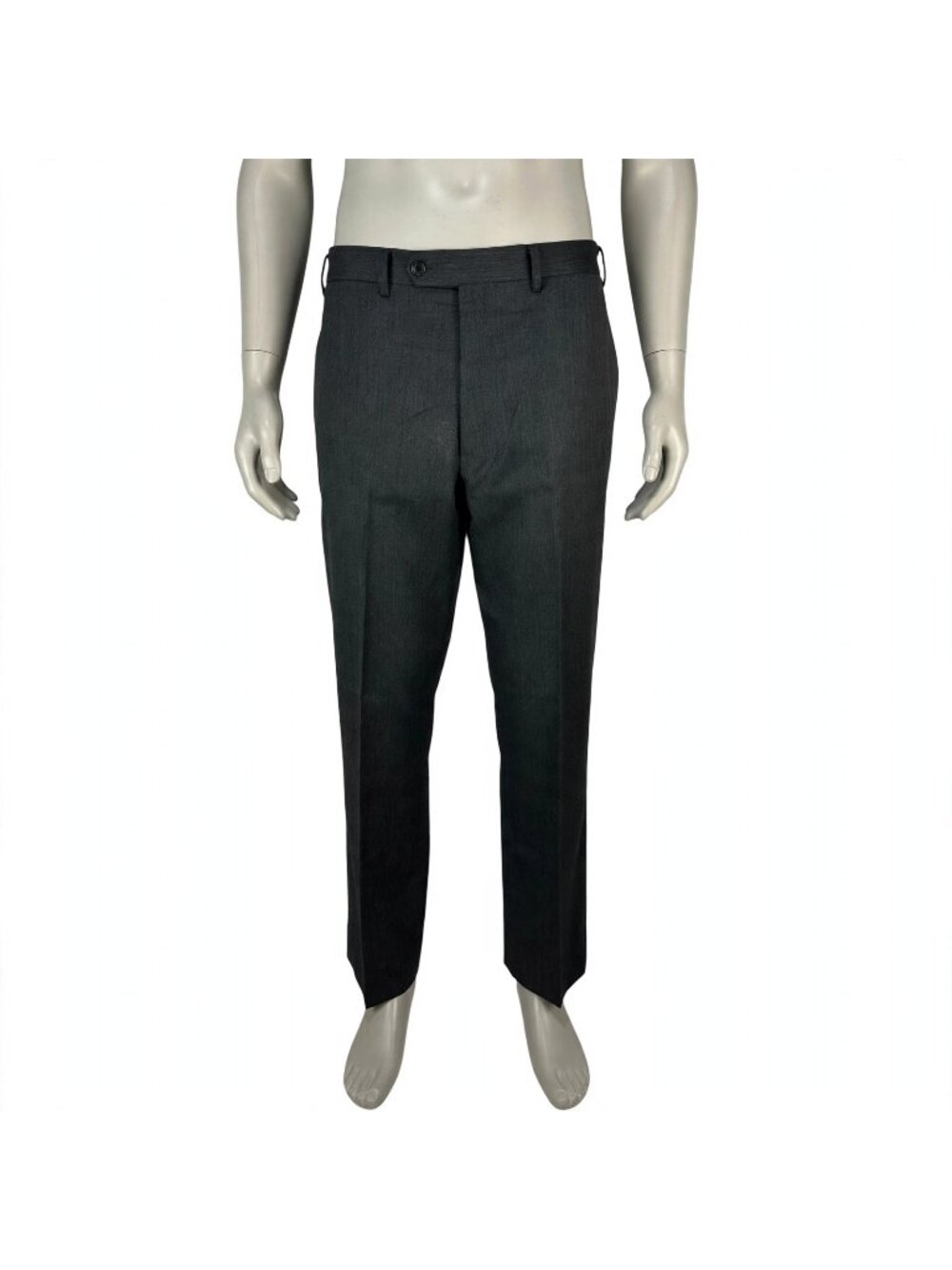 Calvin Klein Mens Wool Dress Pants 38R Charcoal Gray Flat Front Classic Fit